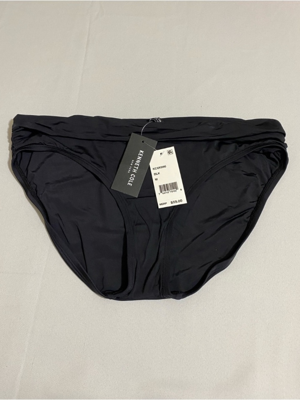 KENNETH COLE Get Rio Shirred Hipster Bikini Bottom Size M